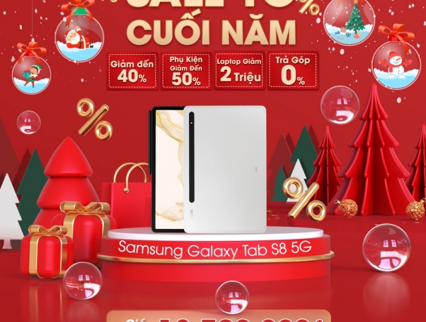 Bến Cát trả góp máy tính bảng Samsung Tab S8 chỉ 13,790,000đ