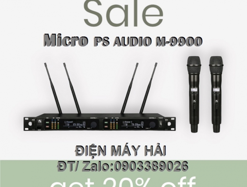 Micro không dây PS Audio M-9900 hàng cao cấp số 1 của Mic PS Audio
