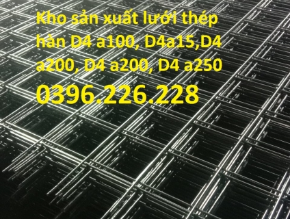 Kho sản xuất lưới thép hàn D4 50*50, D4 100*100, D4 a150*150, a200*200