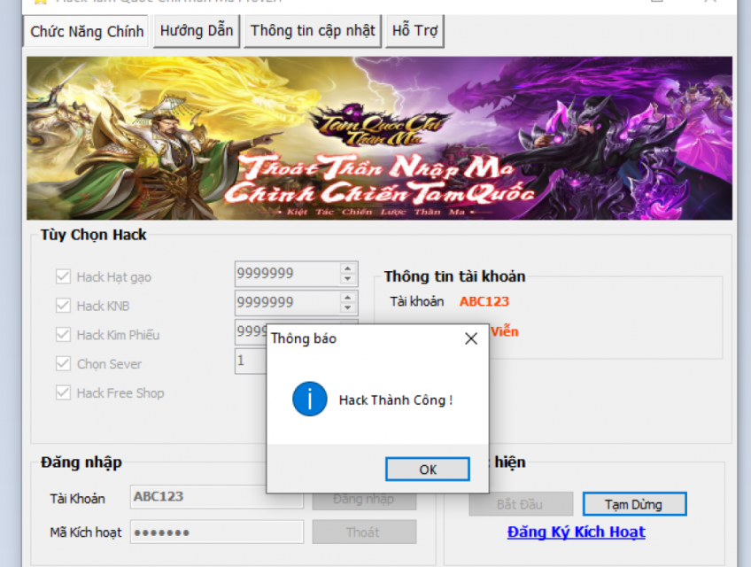 Hack Tam Quốc Chí Thần Ma Mod apk