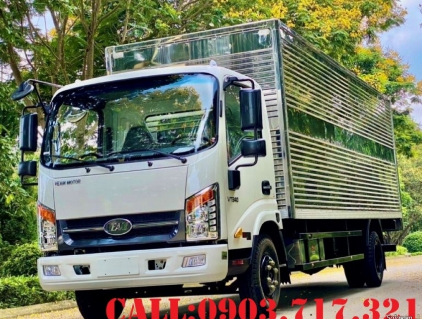 Bán xe tải Veam VT340 thùng kín 6m1 giao xe ngay