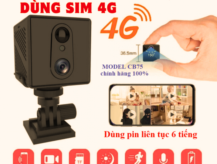 Camera quay lén tại Biên Hòa Đồng Nai, sử dụng pin kết nối xem từ xa