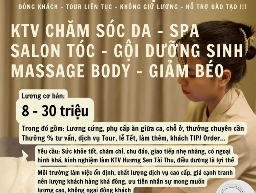 B.Xuka Beauty Cần Tuyển Gấp KTV Lương Cao làm 90 Láng Hạ Hà Nội