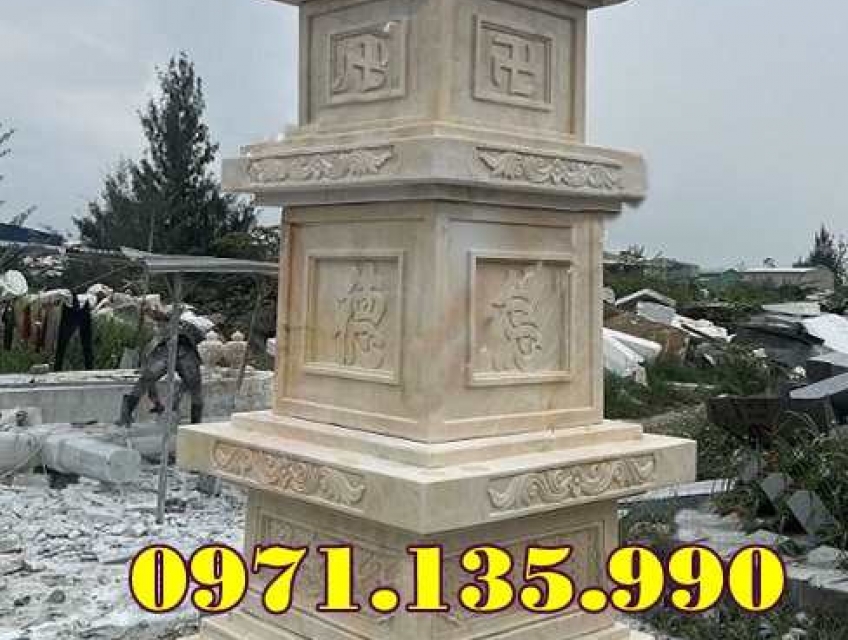 Quảng Nam – Bảo tháp đá để hũ tro cốt đẹp bán tại quảng nam