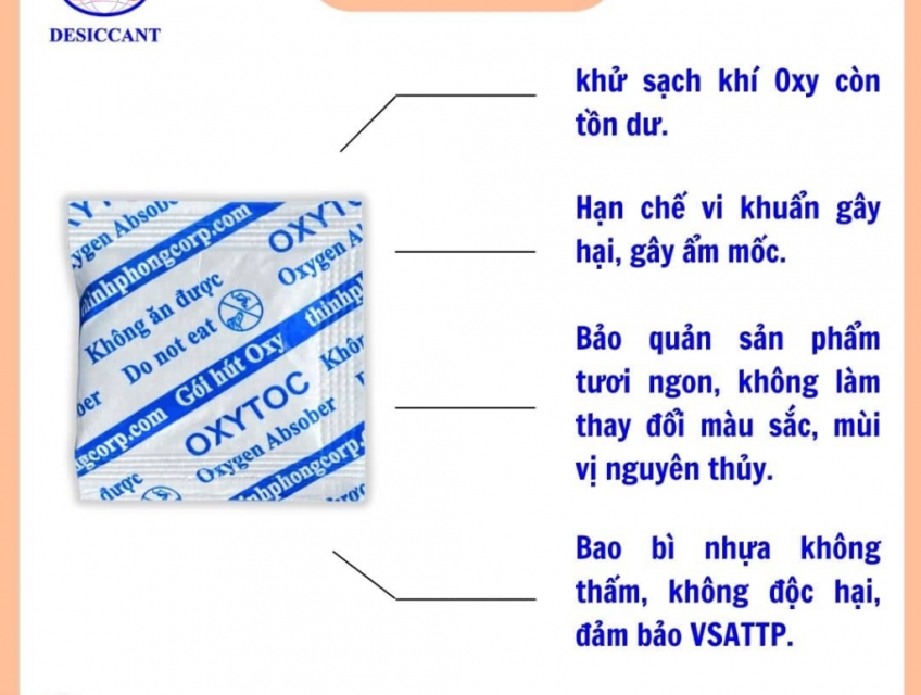 CÔNG DỤNG GÓI HÚT OXY - OXYTOC