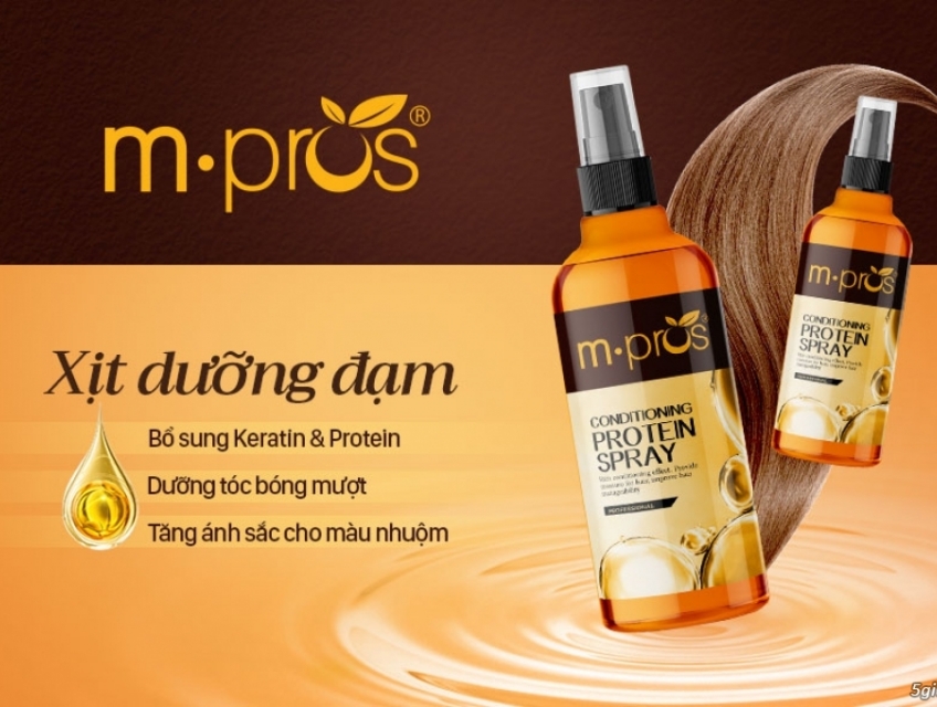 Xịt Dưỡng Đạm m.pros - Dưỡng Tóc Suôn Mượt - Đánh Bay Hư Tổn!