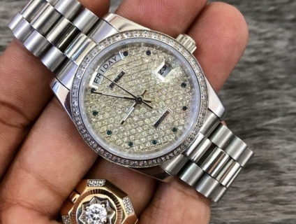 Rolex President Day full kim cương,Rolex Oyster Pepertual superlative