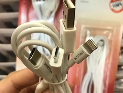 Cáp sạc đa năng 3 in 1 Protos chính hãng