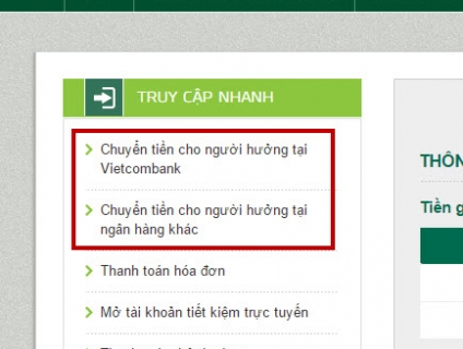 Chuyển tiền online nhanh chóng tại Hà Nội