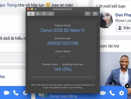 5D mark 4 like new fullbox, còn bảo hành 1 năm