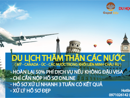 xin visa du lịch và thăm thân các nước
