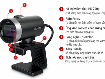 Webcam Microsoft Lifecam Cinema  - Hàng Chính Hãng