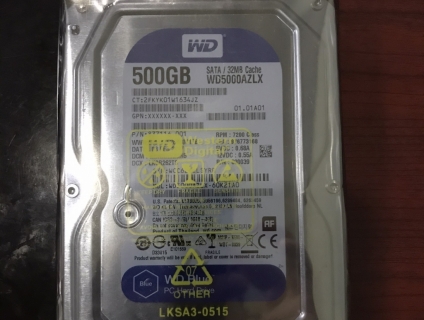 Ổ Cứng WD Blue 500gb 7200 new 100% fullbox BH 3 năm