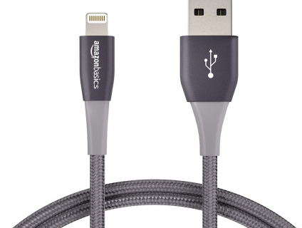 Cáp Lightning AmazonBasics bọc vải dù hàng chính hãng Amazon.