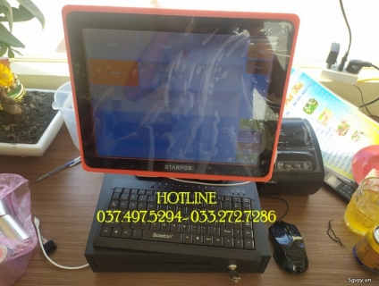 Lắp đặt Combo trọn bộ máy tính tiền cảm ứng cho Quán ăn- Quán nhậu