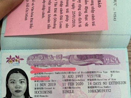 Visa Đài Loan - nhận mọi miện tổ quốc