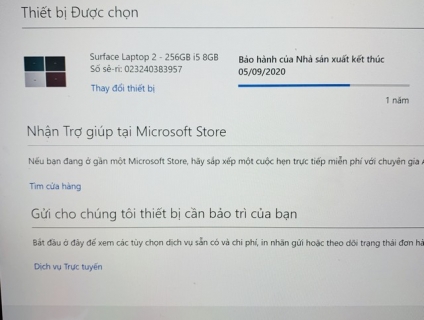 Cần bán: Surface Laptop 2 Xám I5 Ram8GB/256GB