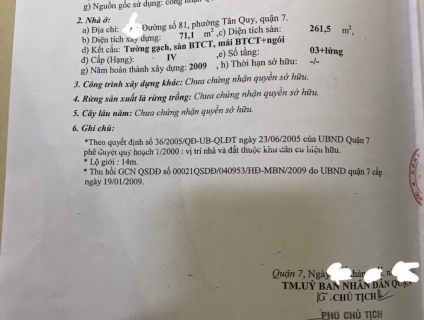 Chính chủ bán trước tết nhà mặt tiền đường 81, Tân Quy, Q7, 0932477688