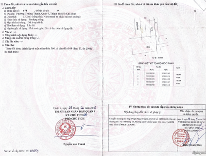 Đất thổ cư đường Lò Lu Q9