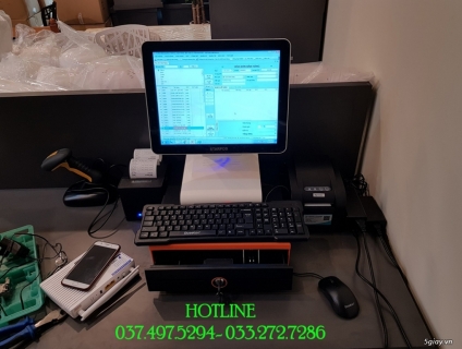 Bộ máy tính tiền cảm ứng cho Cửa hàng Ga- Nệm tại Long An