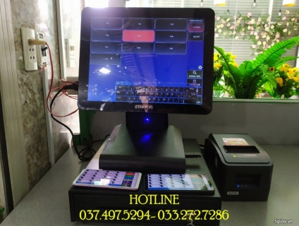 Trọn bộ máy tính tiền cảm ứng cho Quán cà phê- trà sữa tại Cần Thơ