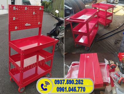 4 mẫu xe đẩy 3 ngăn đựng đồ nghề sửa chữa ô tô, xe máy