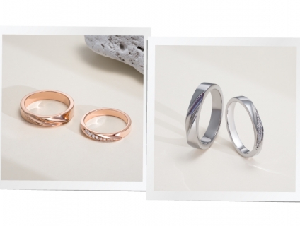 CẶP NHẪN CƯỚI KIM CƯƠNG KIỂU CHẤU PAVE