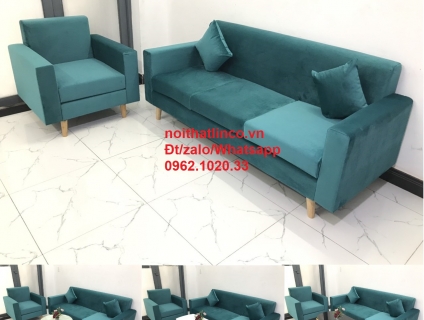 Sofa hiện đại Sài GÒn | Ghế sofa xanh lá cây đẹp phòng khách tphcm
