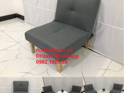 Ghế salon đơn bed xám đen nhỏ gọn giá rẻ Nội thất HCM