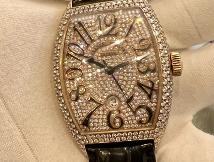 franck muller vỏ vàng hồng 18k full diamond