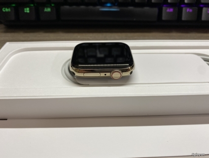 Apple watch thép 6 44mm gold fullbox như new esim Viettel