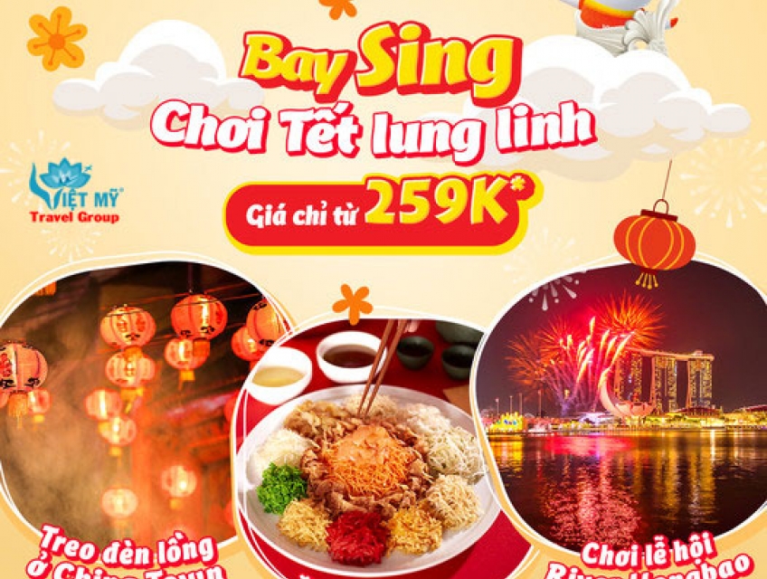 Vietjet Air ưu đãi vé máy bay Tết đi Singapore