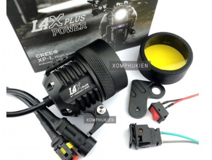 Đèn Trợ Sáng L4X Chip XML2 Kính Ánh Tím