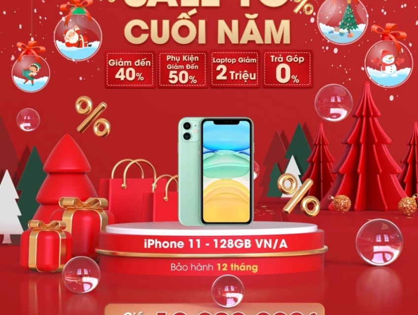 Bến Cát trả góp iPhone 11 128G VN giá chỉ 12,090,000đ