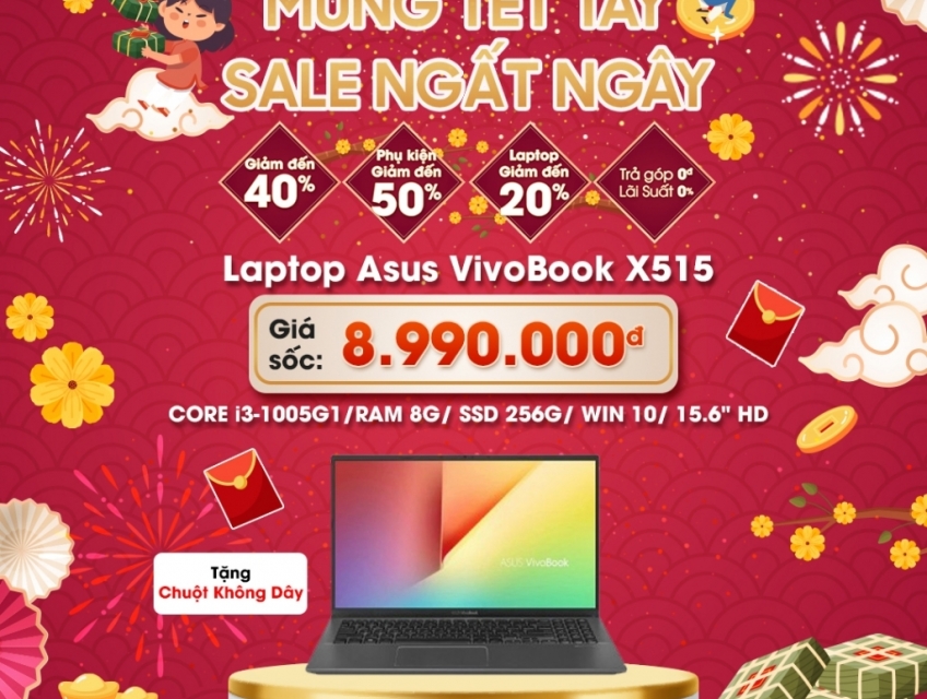 Trả góp Laptop ASUS corei3 chỉ cần 900K tại Tablet Plaza Bến Cát