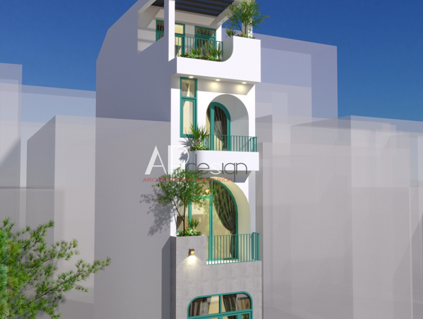 Thiết kế nhà phố mặt tiền 3m