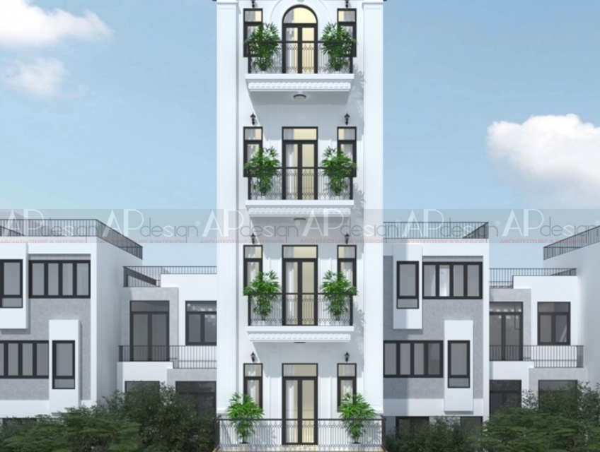 Thiết kế khách sạn mặt tiền tân cổ điển