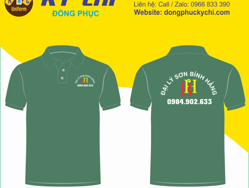 In áo đồng phục công ty, cửa hàng, siêu thị đồ nội thất theo yêu cầu