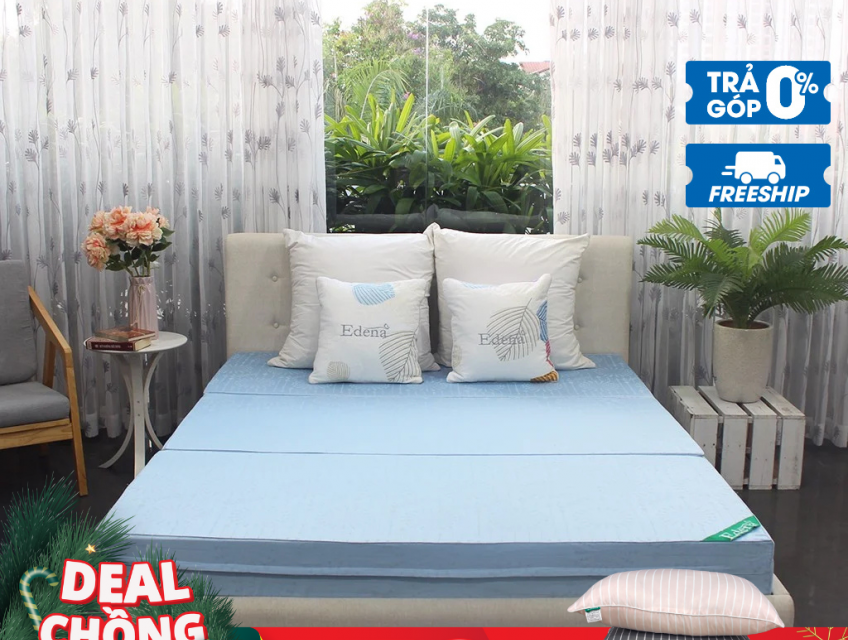 NỆM BÔNG ÉP GẤP 3 NGỦ NGON TIỆN LỢI