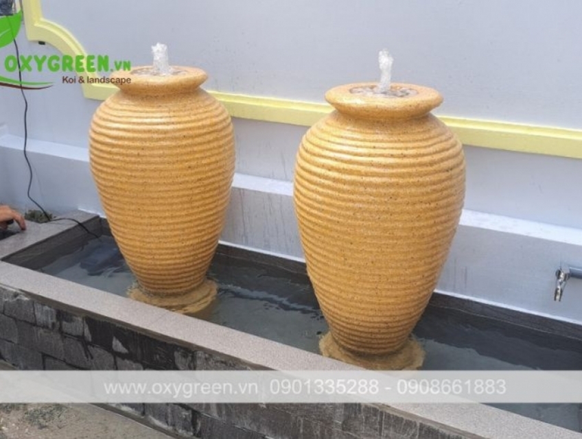 Lu Nước Phong Thuỷ, Lu Tiểu Cảnh Trang Trí Sân Vườn, Lu Bi Xoay