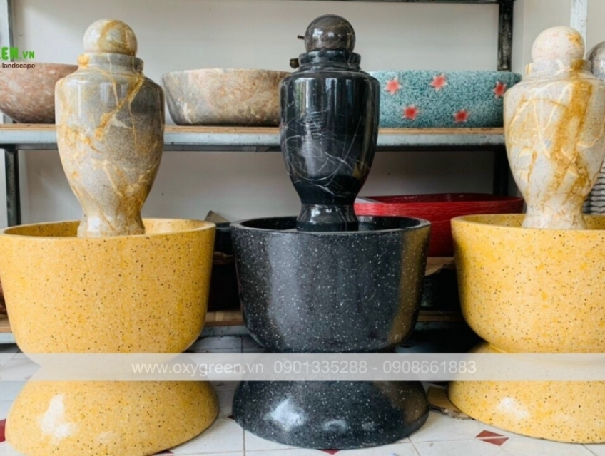 Lục Bình Bi Xoay, Thạch Thuỷ Bình Trang Trí Sân Vườn