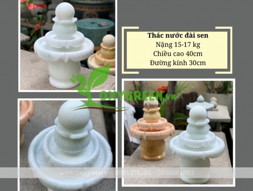 Thác Nước Mini Để Bàn, Thác Nước Phong Thuỷ Đài Sen