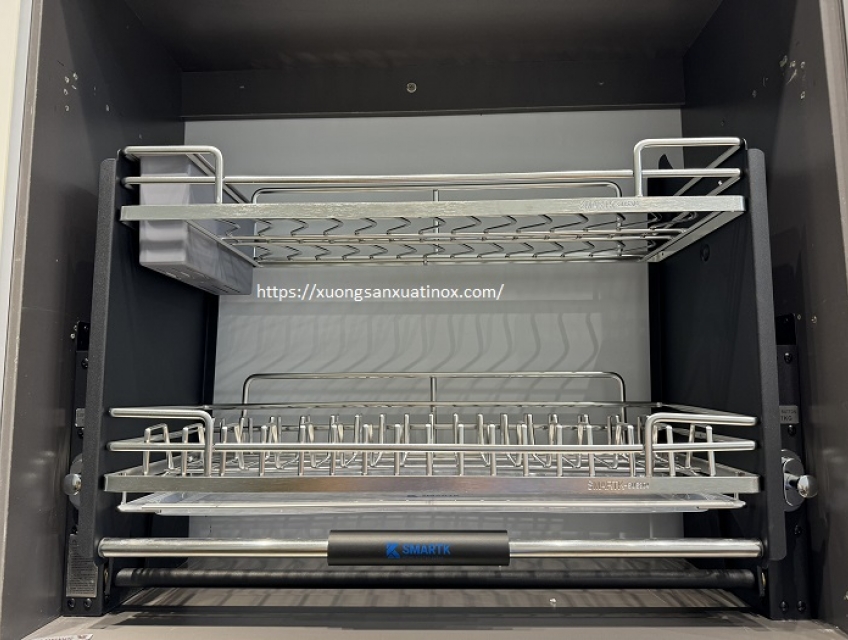 Giá nâng hạ bát đĩa inox