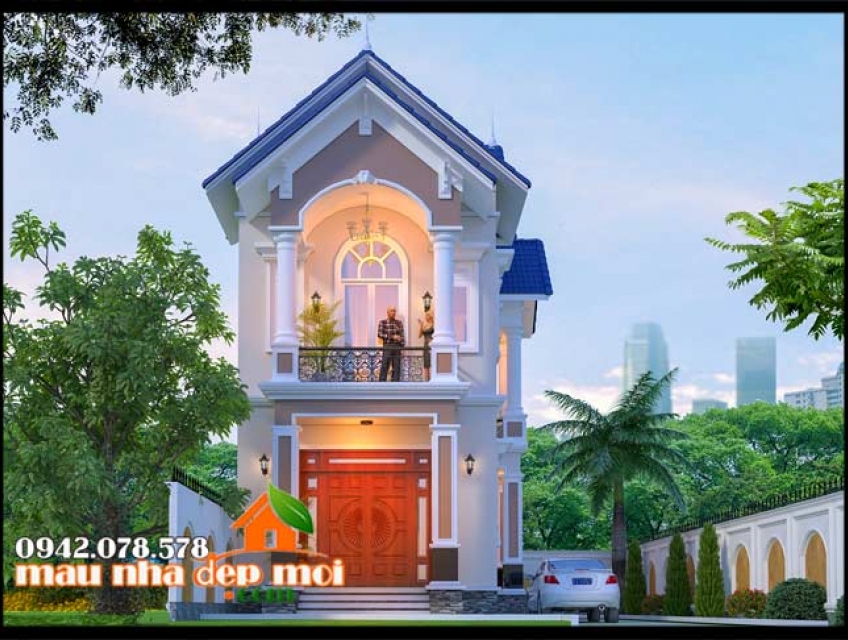 Mẫu biệt thự tân cổ điển 2 tầng 90m2 toát lên vẻ đẹp sang trọng