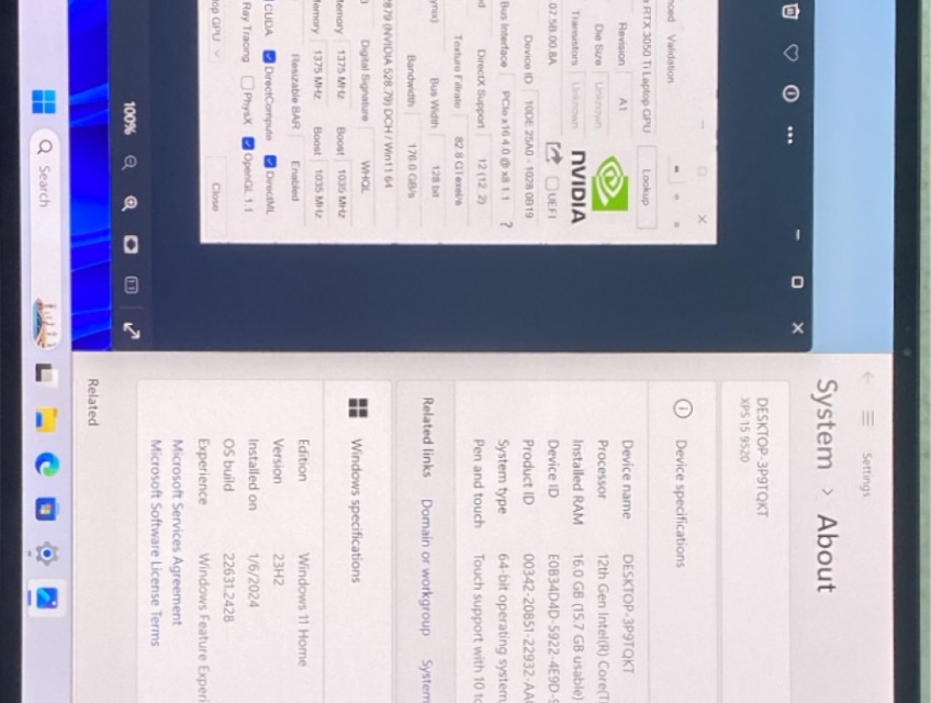 Dell XPS 9520 i9-1290HK 16G 1TB 15.6'' Oled GTX-3050Ti
