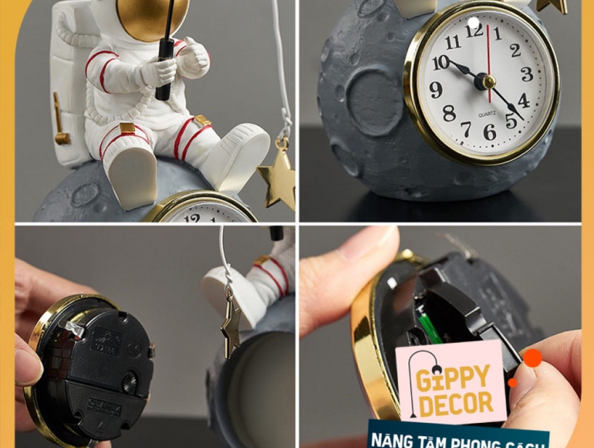 ĐỒNG HỒ PHI HÀNH GIA ĐỂ BÀN DECOR PHÒNG KHÁCH NHÀ CỬA