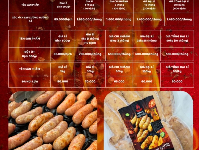 Lạp Xưởng Nướng Đá