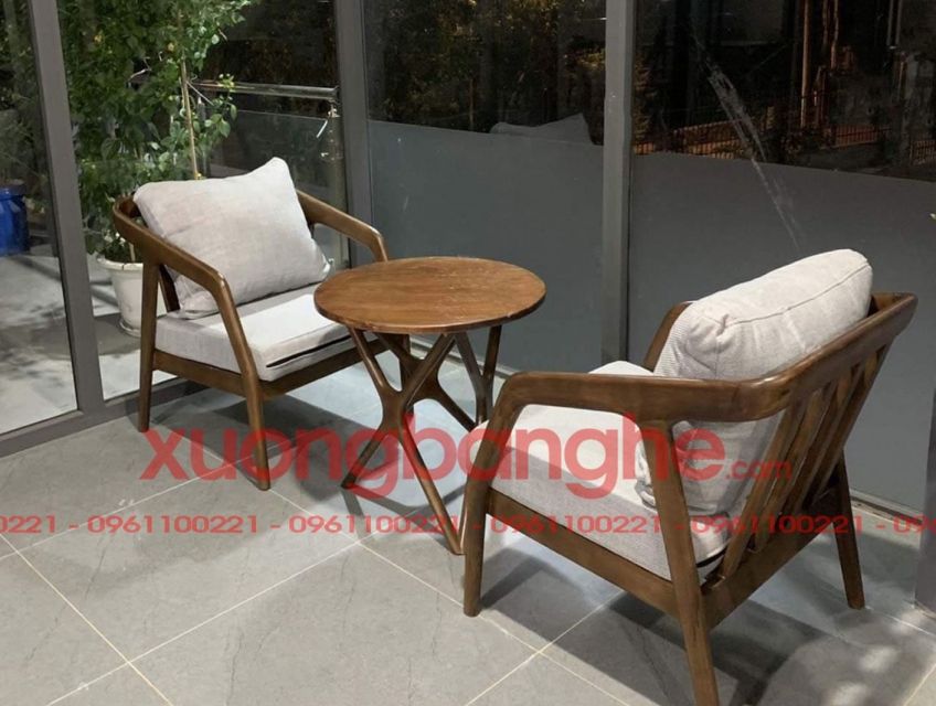 Bộ bàn ghế sofa cho quán cafe, trà sữa, nhà hàng nệm màu xám tại HCM