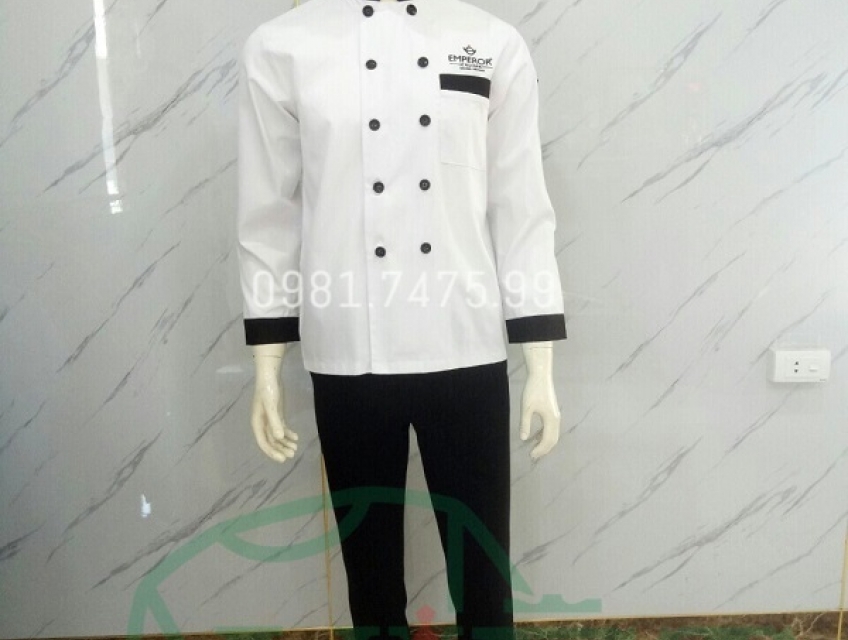 Mẫu đồng phục bếp trưởng đẹp, thời trang, độc quyền, thiết kế mới 2024