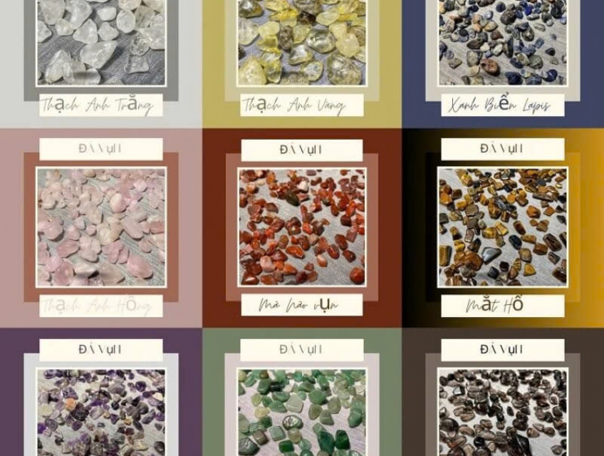 Cửa hàng bán đá Thạch Anh vụn, ngũ sắc thô tự nhiên ở HCM